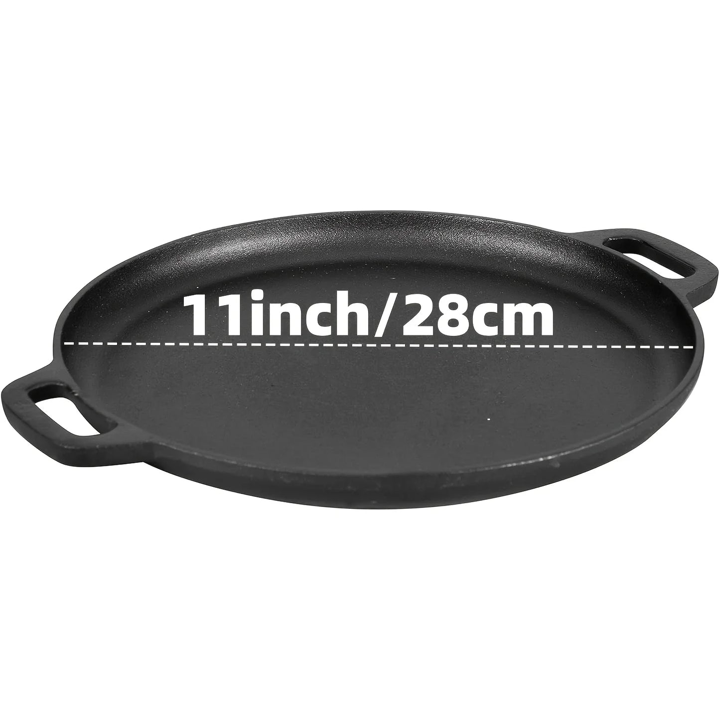 3 PCS Cast Iron Skillet Set (6/8/10 Inch)  Pre-Seasoned, Heavy-Duty Pans for Oven, Grill & Campfire, Even Heat, Non-Stick Surface