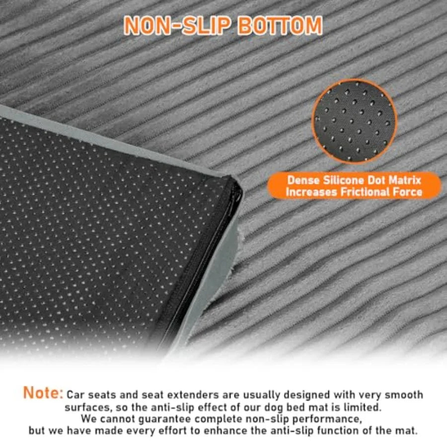 Dog Bed Mat for Car Backseat Non-Slip Waterproof Car Seat Mat for Dogs and Pets with 2-Inch Thick Foam and Easy Clean Dog Pad Cushion
