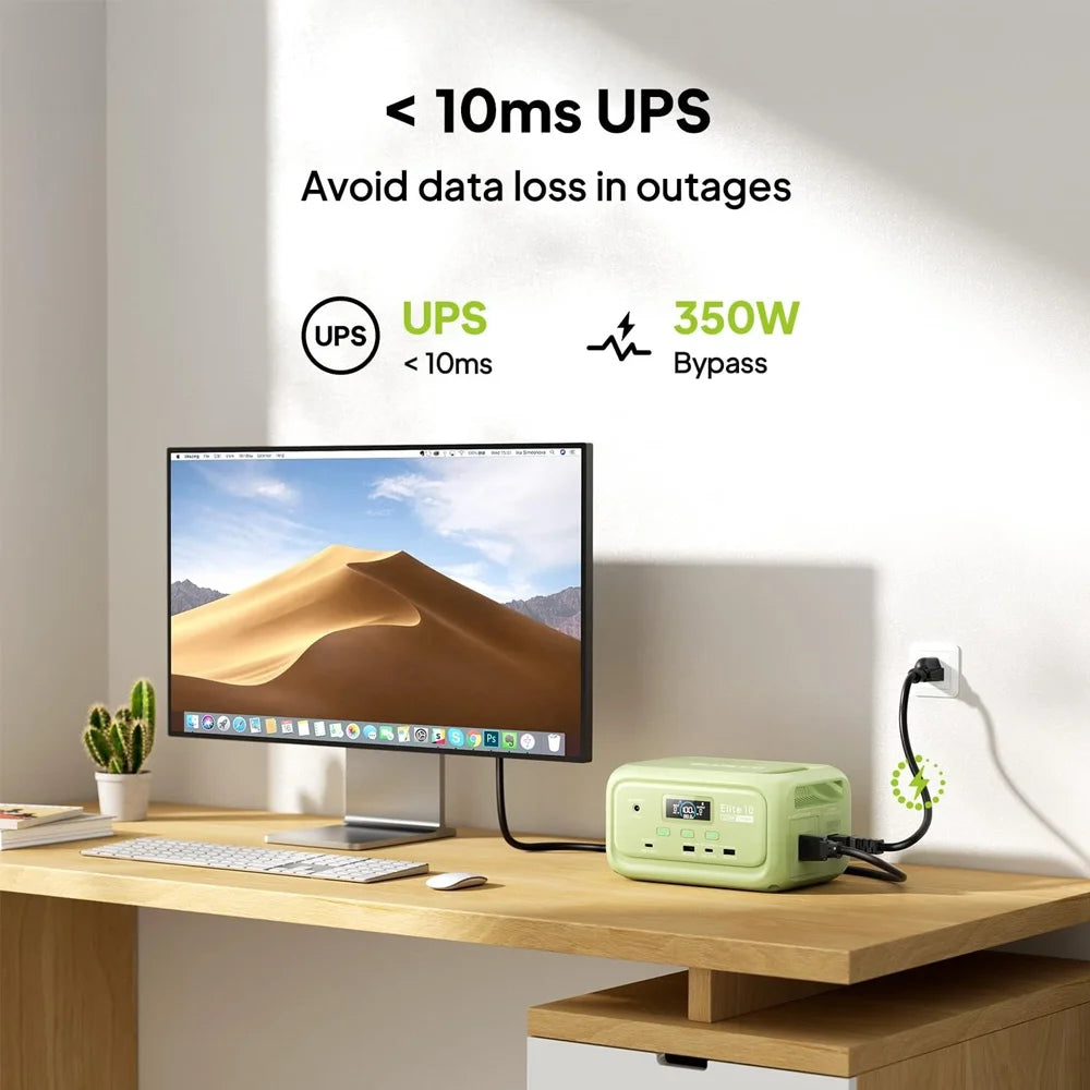 【Renew】Elite 10 128Wh 200W Mini Power Station LiFePO4 100W USB C Fast Charge Portable Solar Generator for Camping Travel