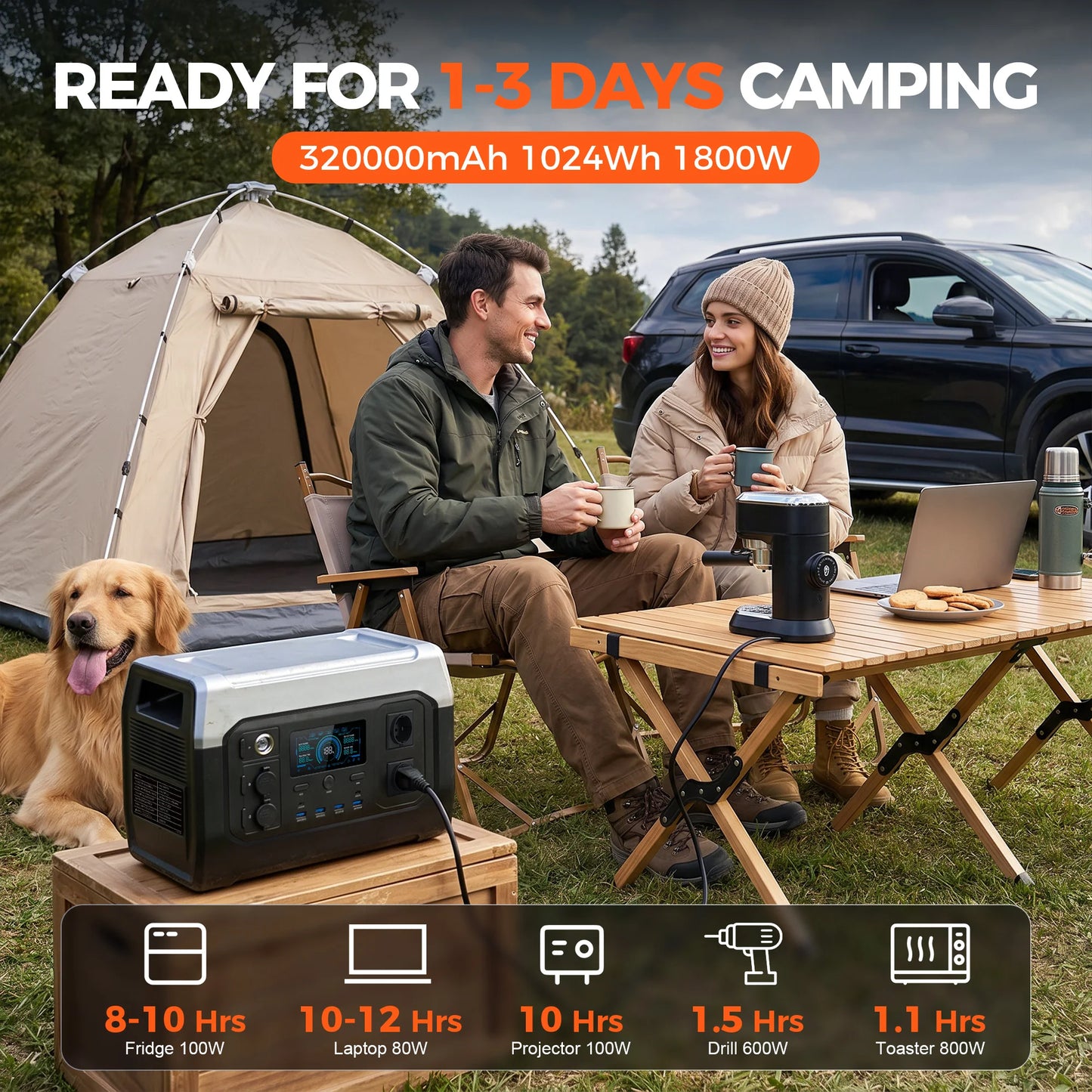 AP2000 AP1000 XP1000 AP400 Portable UPS Power Station Emergency Power Supply SP400W Solar Charger for Camping Generator
