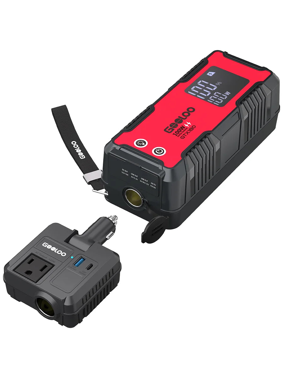 GTX180 180Wh Portable Power Station 50000mAh Power Bank Solar Generator, USB Mini Generator Portable LED Flashlight