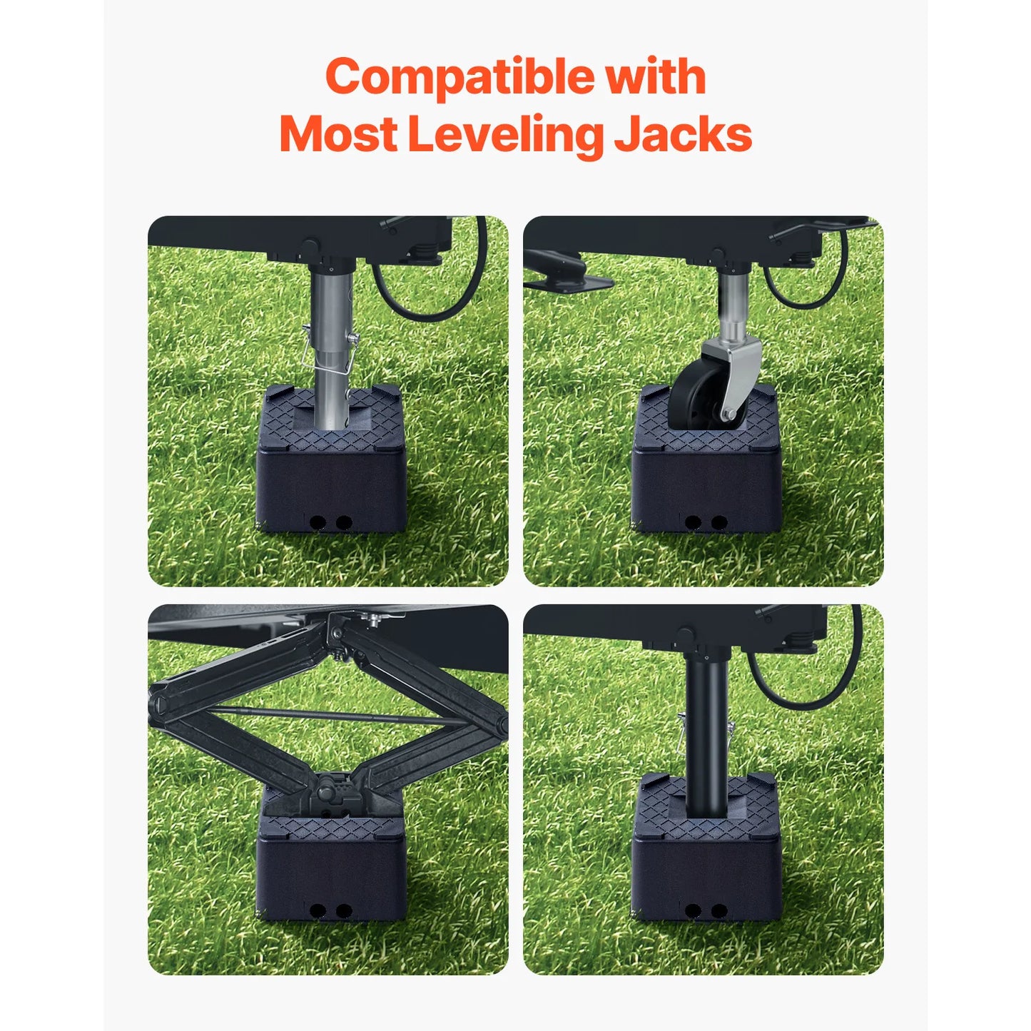 Trailer Jack Block 1/2PCS RV Leveling Block 6" High Jack Stand Motorcycle Stand Camper Accessories for Travel Trailer