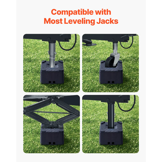 Trailer Jack Block 1/2PCS RV Leveling Block 6" High Jack Stand Motorcycle Stand Camper Accessories for Travel Trailer