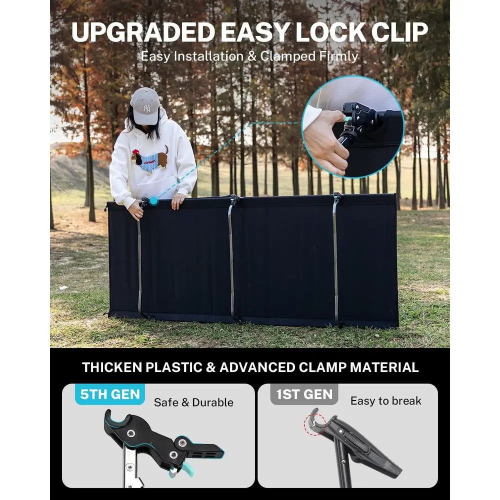 Ultralight Portable Camping Cot for Adults, Supports Up to 350lbs, Ideal for Travel, Beach, and Home Use (Black)