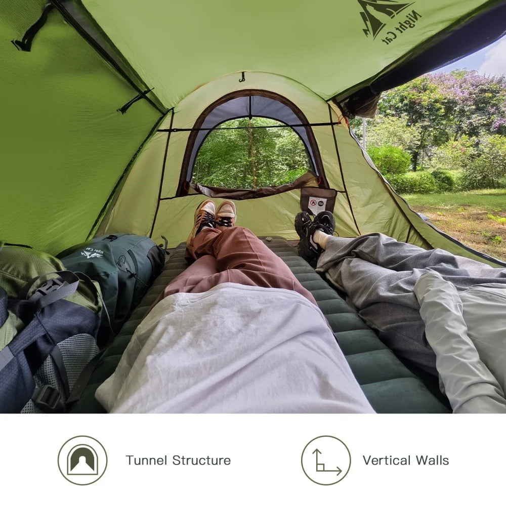 Pop Up Tent 2 Person with Mosquito Net: Waterproof Camping Tent Easy Setup for Picnic Festival in Park Backyard