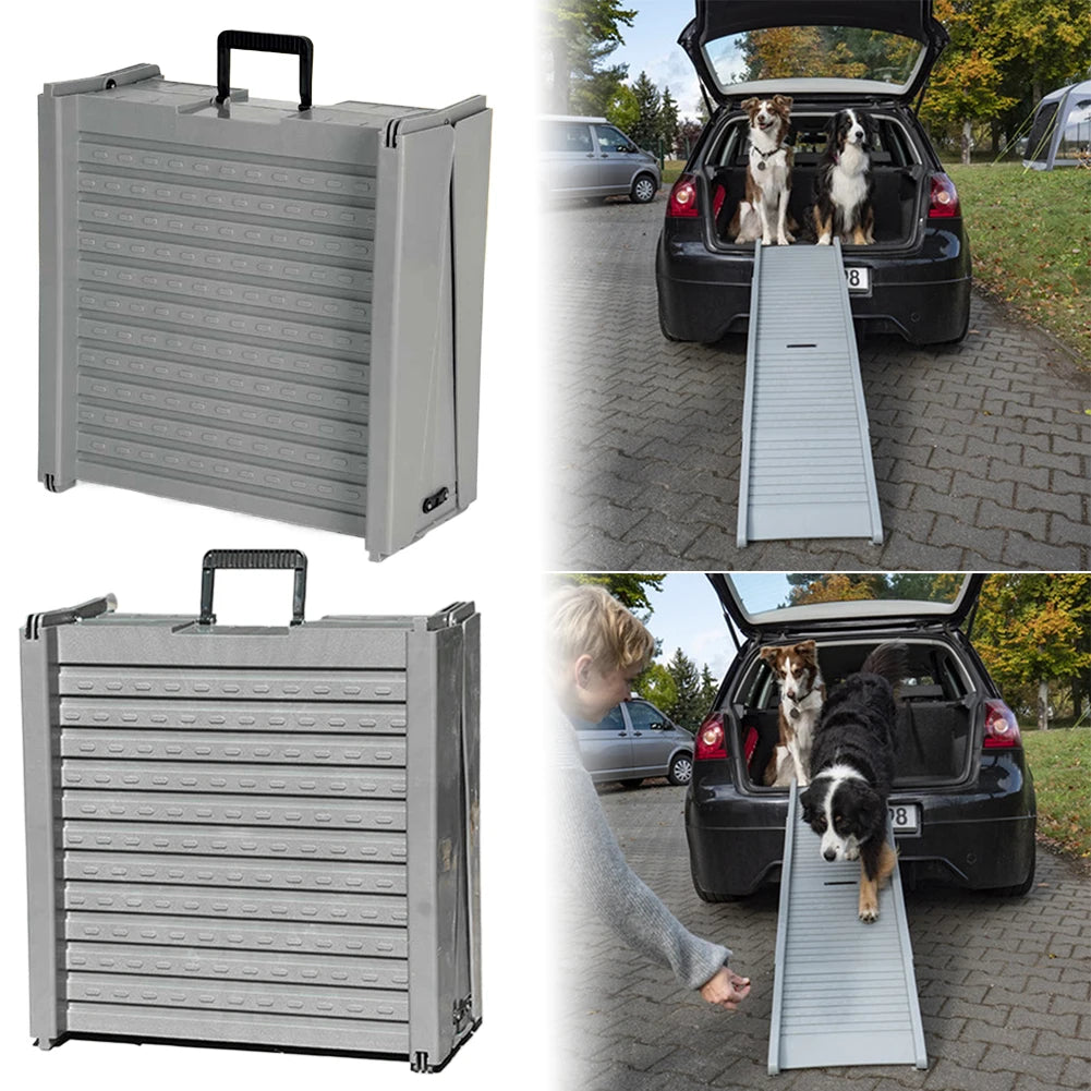 Dog Ramp Folding Extra Wide Dog Steps Non-Slip Surface 59" x 15" Portable Dog Ramp for Medium Large Dogs Get Into A Car