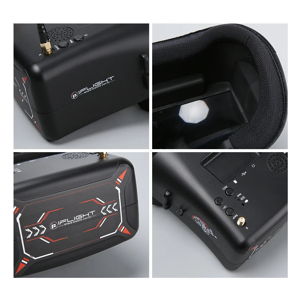 4.3inch FPV Analog Goggles 40CH 5.8GHz with DVR Function Built-in 3.7V/2000mAh Battery for RC Drone FPV Part
