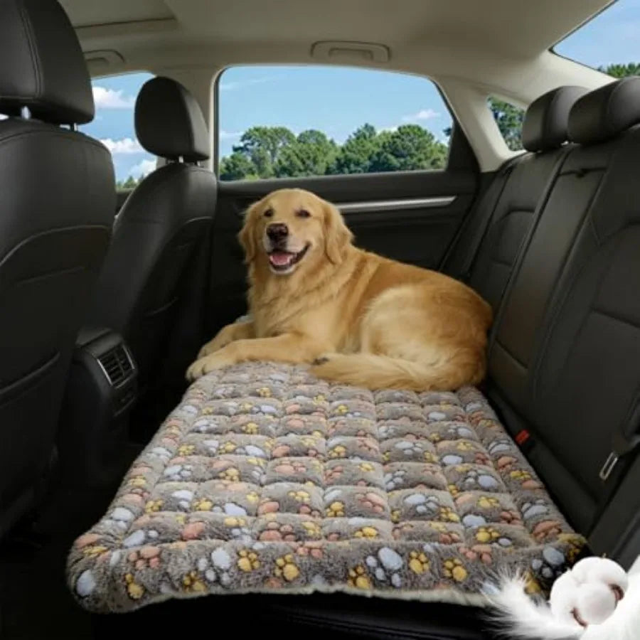 Dog Car Seat Cover 600D Heavy Duty Waterproof Pet Back Seat Extender with Hard Bottom Nonslip Scratch Proof Dog Hammock Machine