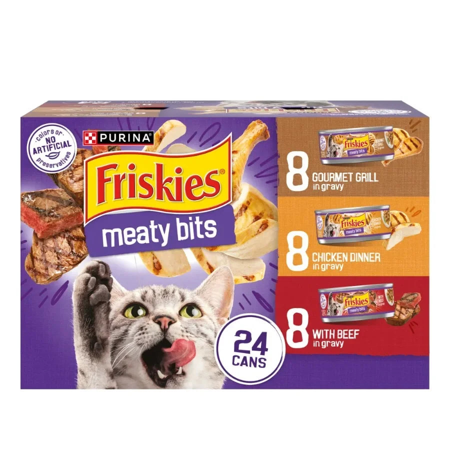 Meaty Bites Variety Pack Wet Cat Food, 5.5 oz Cans