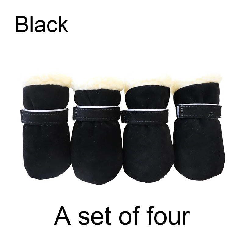 Winter Waterproof Dog Boots, 4Pcs Non-Slip Pet Shoes for Small Dogs, Outdoor Warm Puppy Socks, Dog Booties Accessories