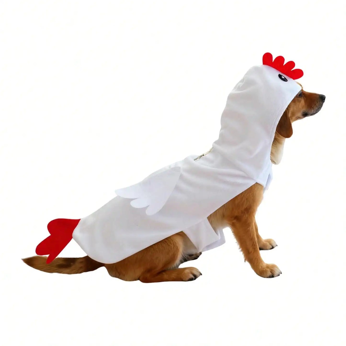 Dog Halloween Costumes Dog Chicken Costume Halloween Pet Clothes For Halloween Pet Party Cosplay White, Large