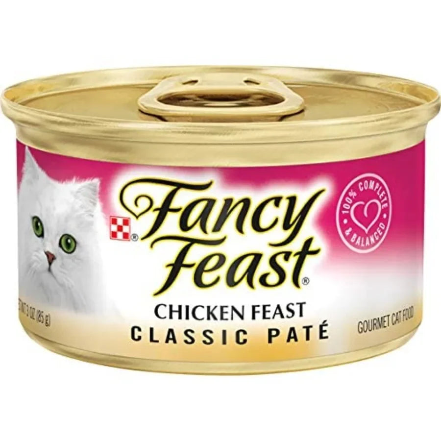 Chicken Feast Classic Pate Collection Grain-Free Wet Cat Food Multi-Pack - Pack of 24, 3 oz. Pull-Top Cans