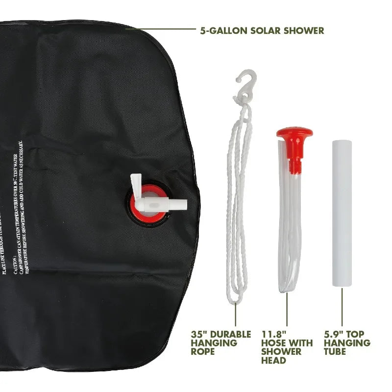 5-Gal Camping Shower, Emergency, Campsite, Portable
