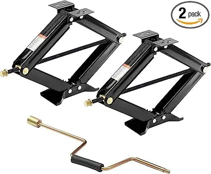 RV Scissor Jack Stabilizer 6500 lb Heavy Duty 24 RV Trailer Stabilizer Leveling Scissor Jack for RV Camper with Crank Handle