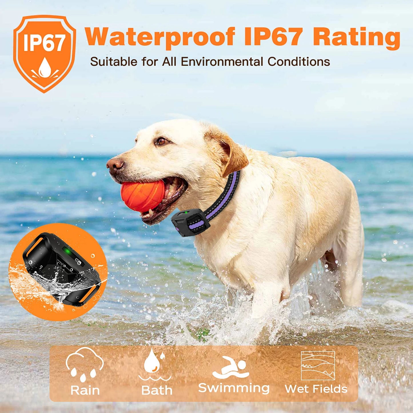 3300 Ft Electric Dog Training Collar Remote Control Waterproof Pet Behavior For 5-120 lbs Puppy With Vibration Shock Beep