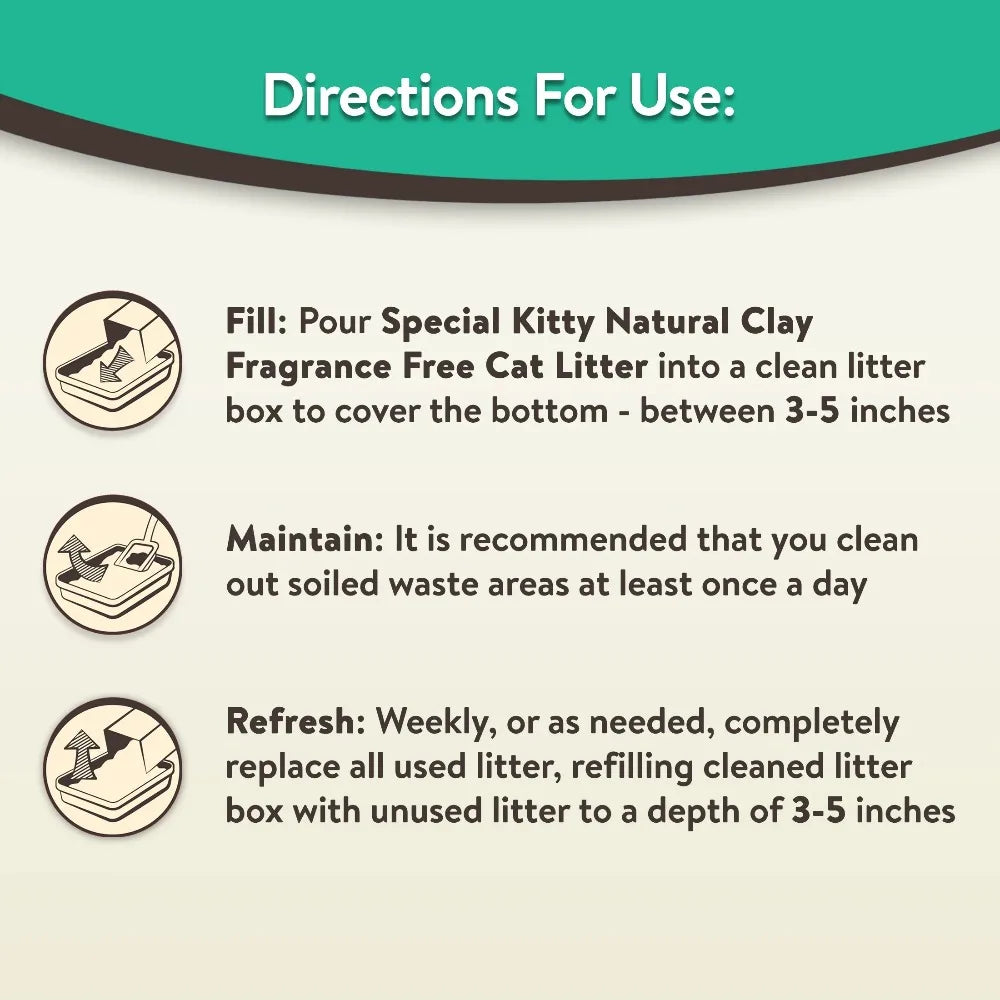 4-Pack Special Kitty Clumping Clay Cat Litter Fresh Scent 20lbs Jug Odor Control Fast Clumping Cat Sand for All Cats