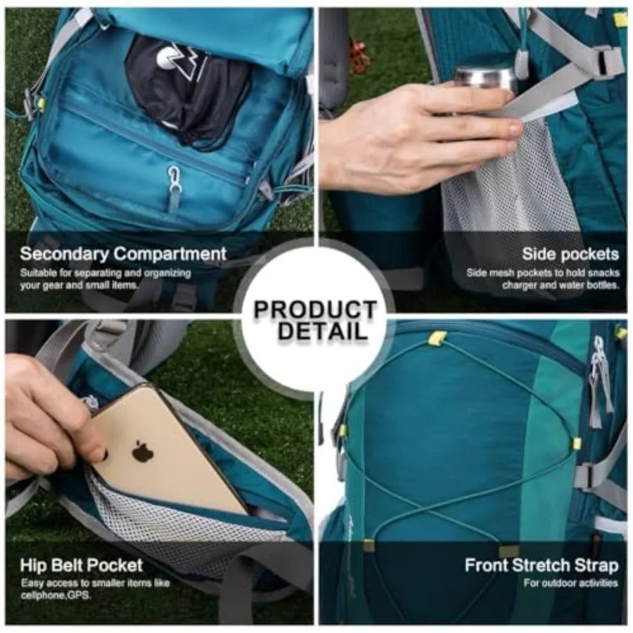 Hiking Backpack, Lightweight Travel Backpack for Men Women Outdoor Backpacking, Camping
