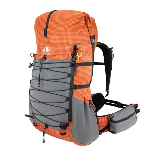 Internal-frame Hiking Backpack: 50L / 60L / 70L Roll Top Lightweight Travel Backpack with Rain Cover for Men Women Hiking Camping Backpacking