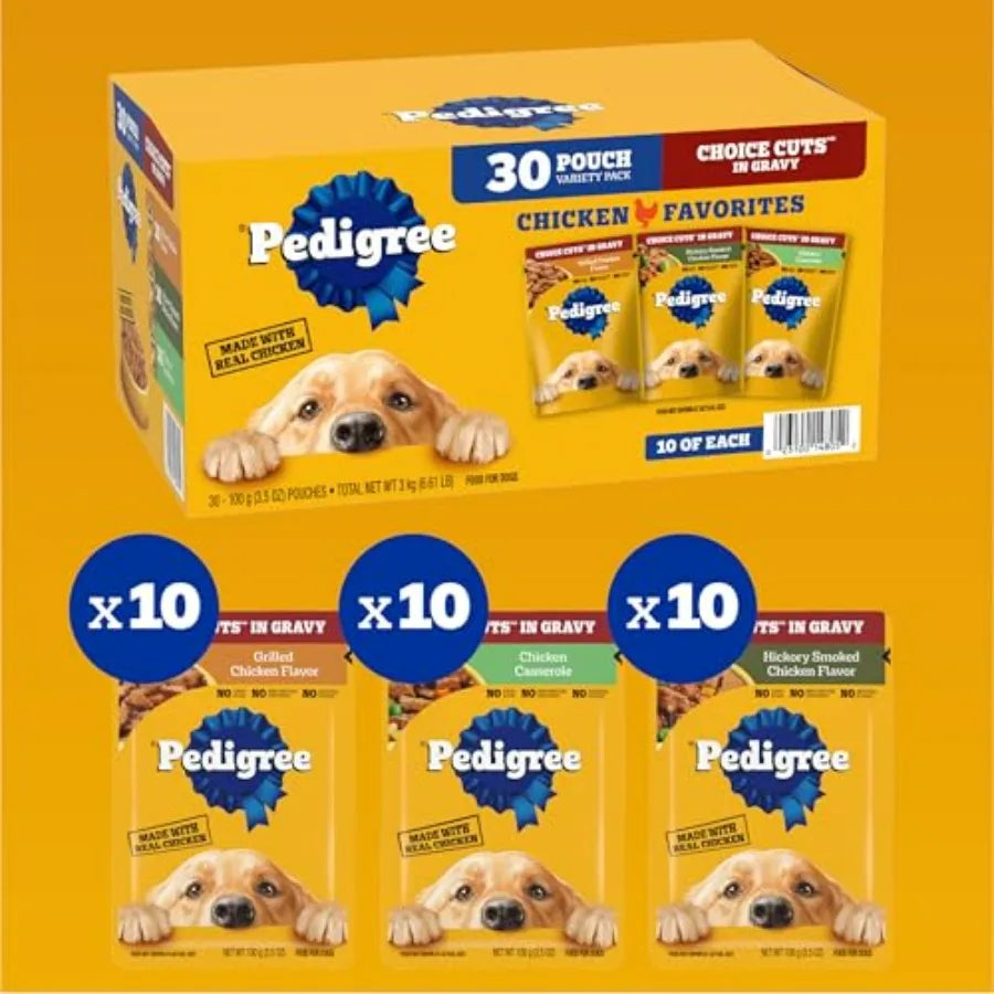 Choice Cuts in Gravy Wet Dog Food, Adult Soft Wet Dog Food, Variety Pack, 3.5 oz. Pouches