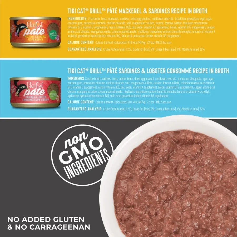 Grill Pate Wet Cat Food, Variety Pack, 2.8 oz. Can 12 Count