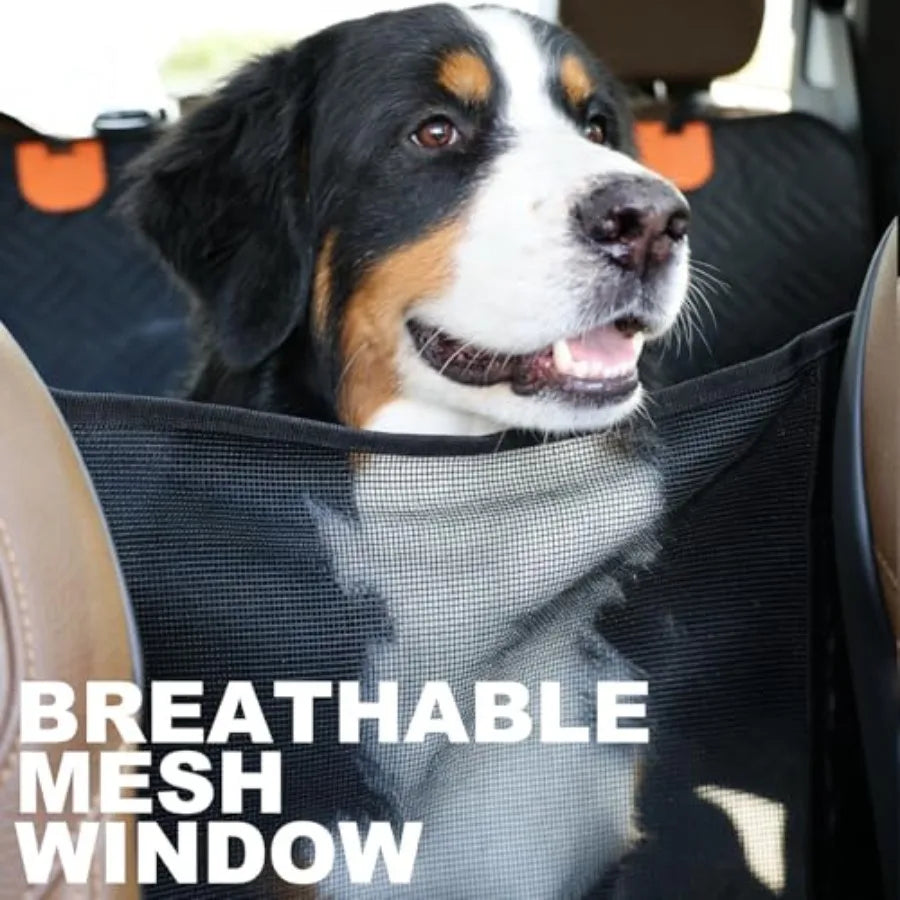 Dog Car Seat Cover 600D Heavy Duty Waterproof Pet Back Seat Extender with Hard Bottom Nonslip Scratch Proof Dog Hammock Machine
