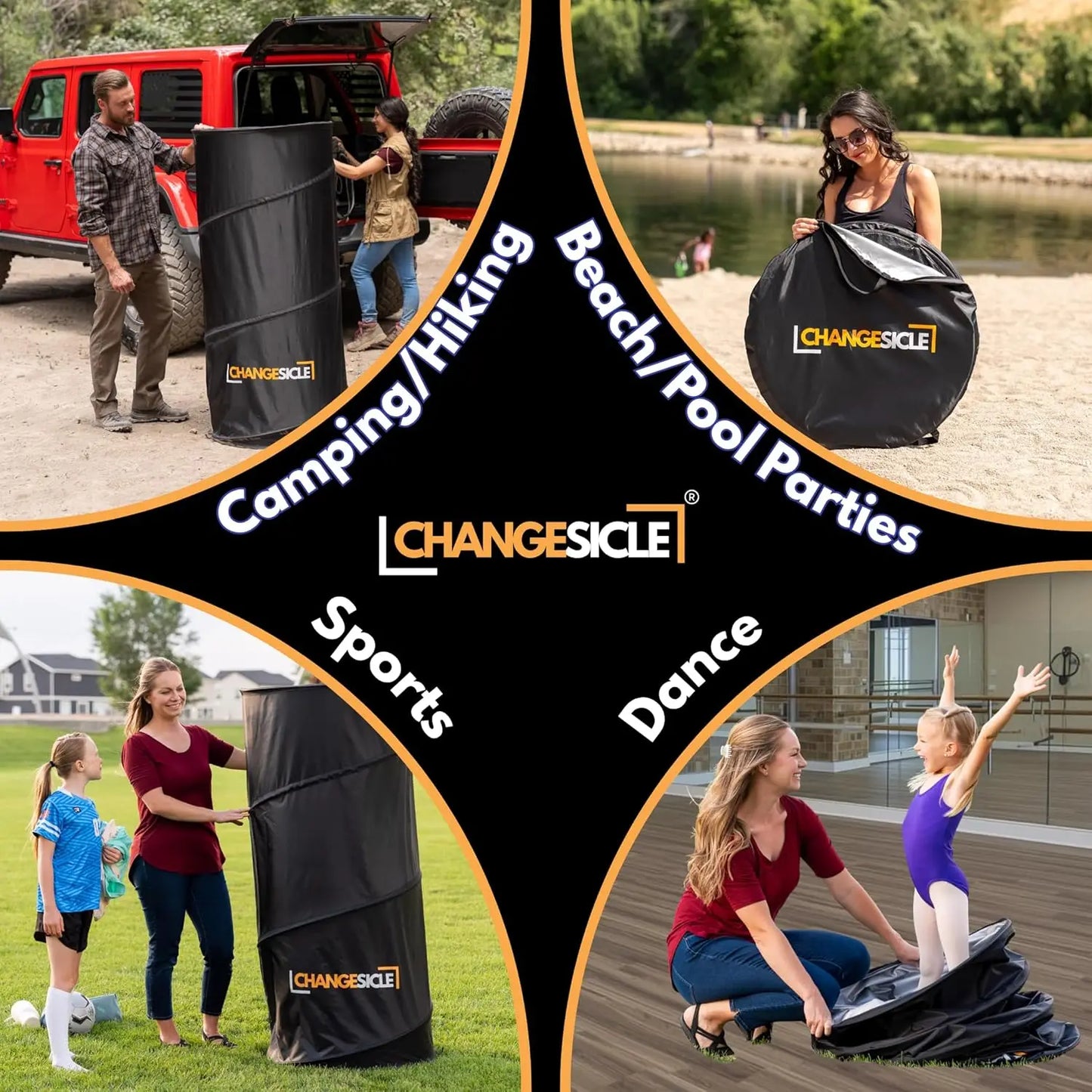 Pop Up Changing Tent With Floor for Beach, Car & School Sports – Collapsible Portable Privacy Tent for Camping – Tall