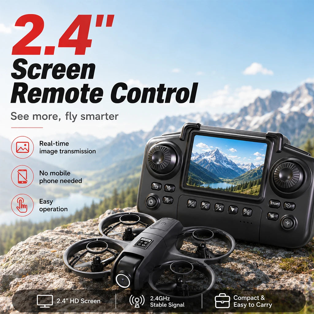 Portable Drone Dual Camera Aerial PLY3 Portable Drone Dual Camera Aerial Photography 2.4 Inch Screen Remote Control WIFI Image Transmissiohotography 2.4 Inch Screen Remote Control WIFI Image Transmission Optical Flow Hove