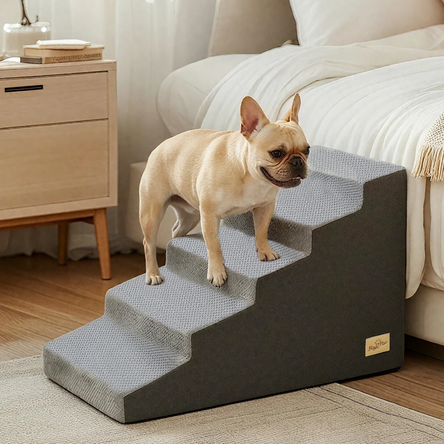 Pet 3/4/5 Step Stair Dog Cat Ramp Ladder High-Density Foam Sponge Dogs Sofa Removable and Washable Training Pet Ramp Stairs