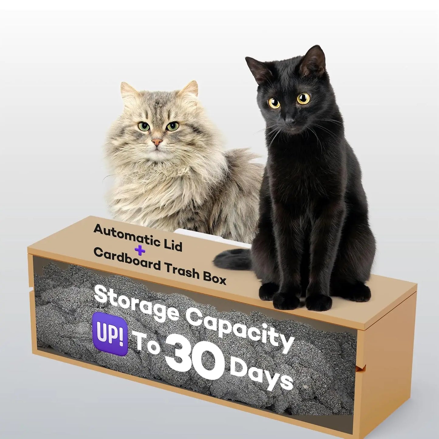 Self-Cleaning Cat Litter Box - Unique Open Top Split System - Automatic Litter Scooping Robot