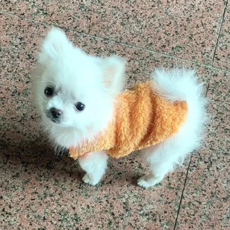 Cute Print Tea Cup Dog Sweater Winter Warm Fleece Pet Clothes for Small Dogs Teddy Chihuahua Puppy Pullovers Mascotas Clothing