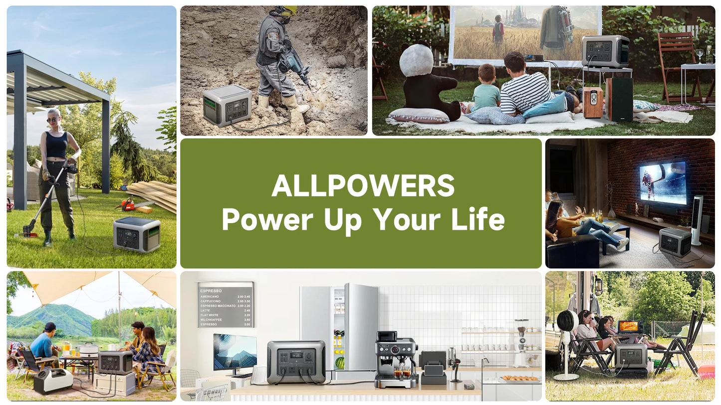 R2500 Portable Power Station 2500W 2016Wh LiFePO4 Battery Solar Generator for Outdoor Camping, Home Backup Use, RV
