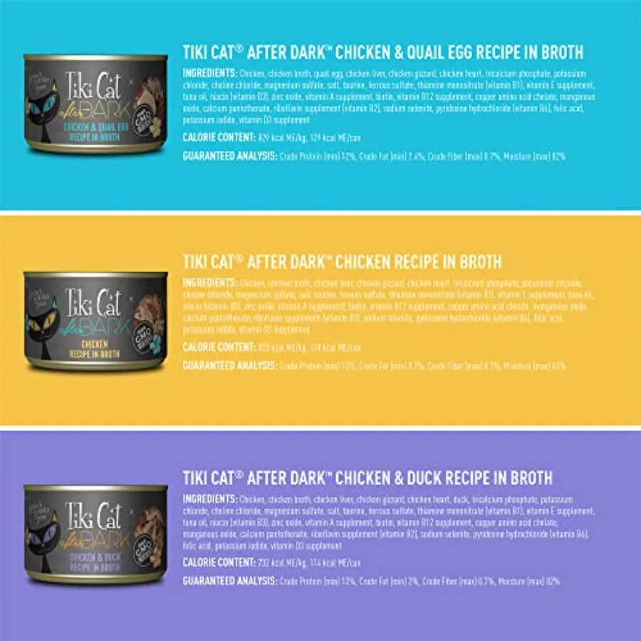 After Dark Wet Cat Food, Variety Pack, 5.5 oz. Cans 8 Count
