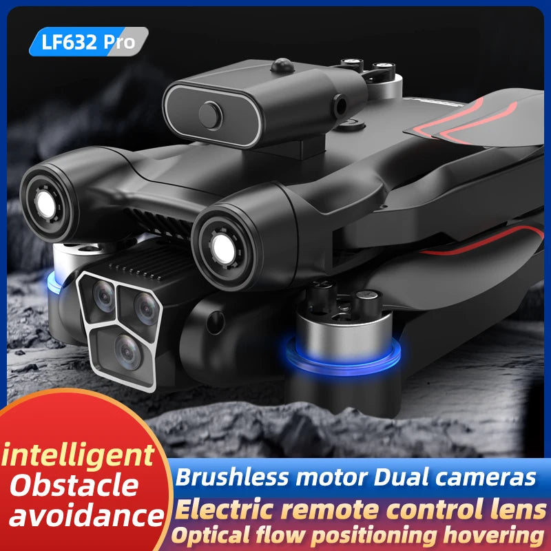 LF632 5G RC Drone Brushless Intelligent HD Dual Camera WIFI FPV Optical Flow Obstacle Avoidance Foldable Quadcopter Model Toys