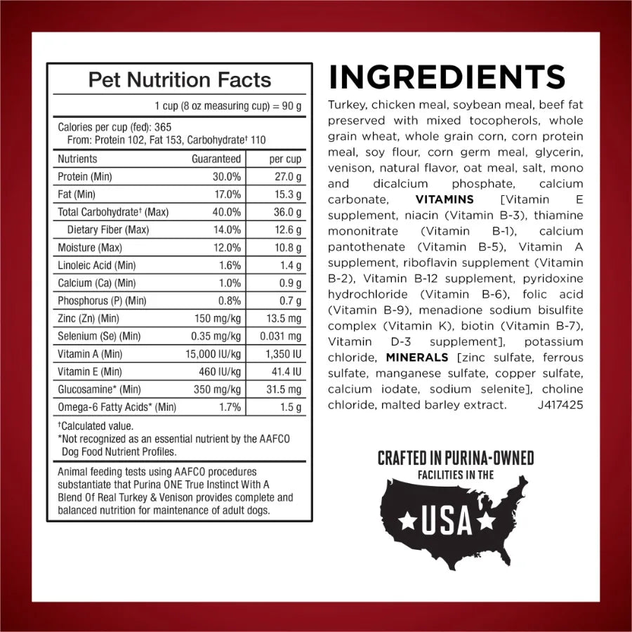 True Instinct With A Blend Of Real Turkey and Venison Dry Dog Food, 7.4 lb.