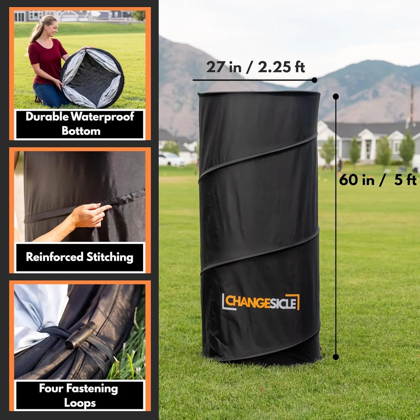 Pop Up Changing Tent With Floor for Beach, Car & School Sports – Collapsible Portable Privacy Tent for Camping – Tall