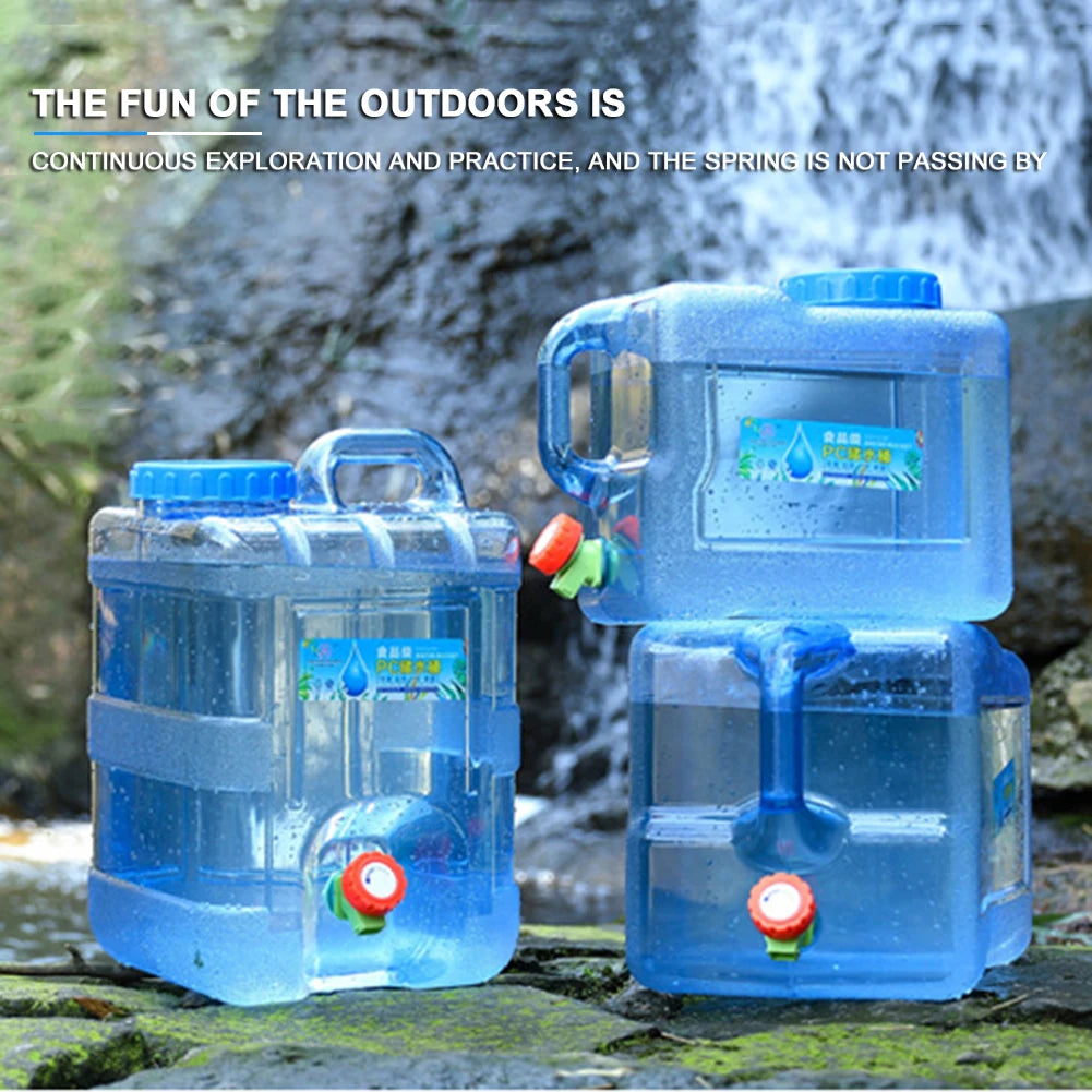 Portable Water Container with Spigot Large Capacity Water Storage Carrier Water Storage Container for Hiking Self-Driving Tour