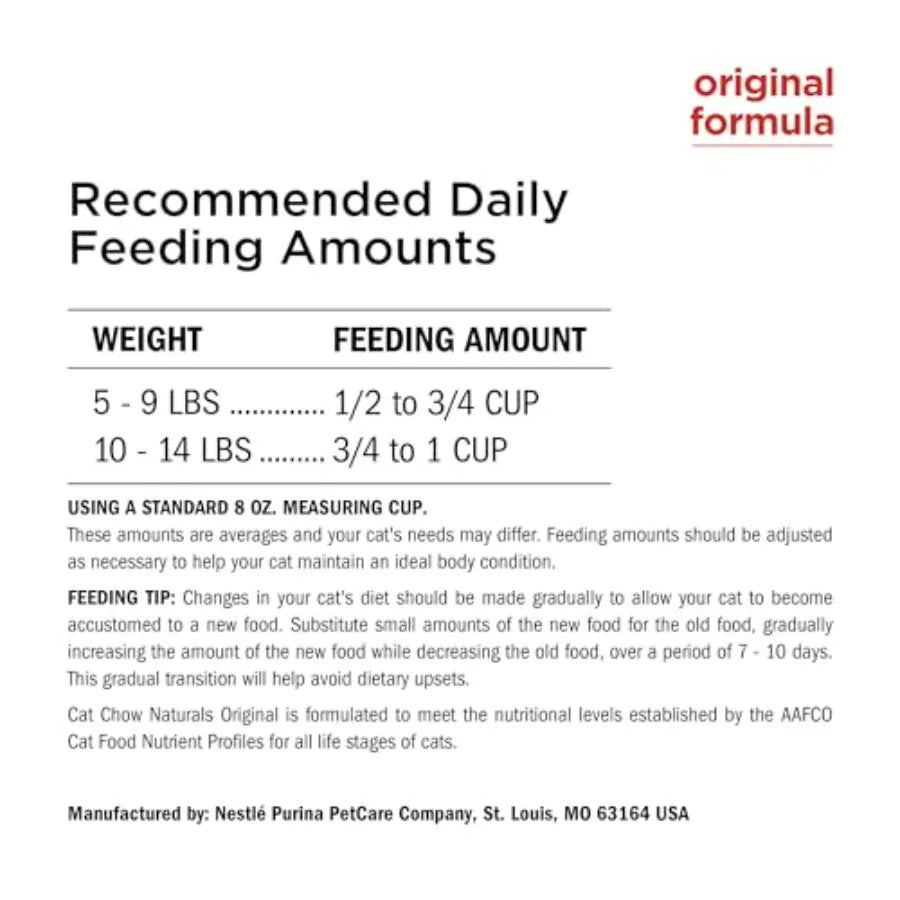 Naturals With Added Vitamins, Minerals and Nutrients Dry Cat Food, Naturals Original - 13 lb. Bag