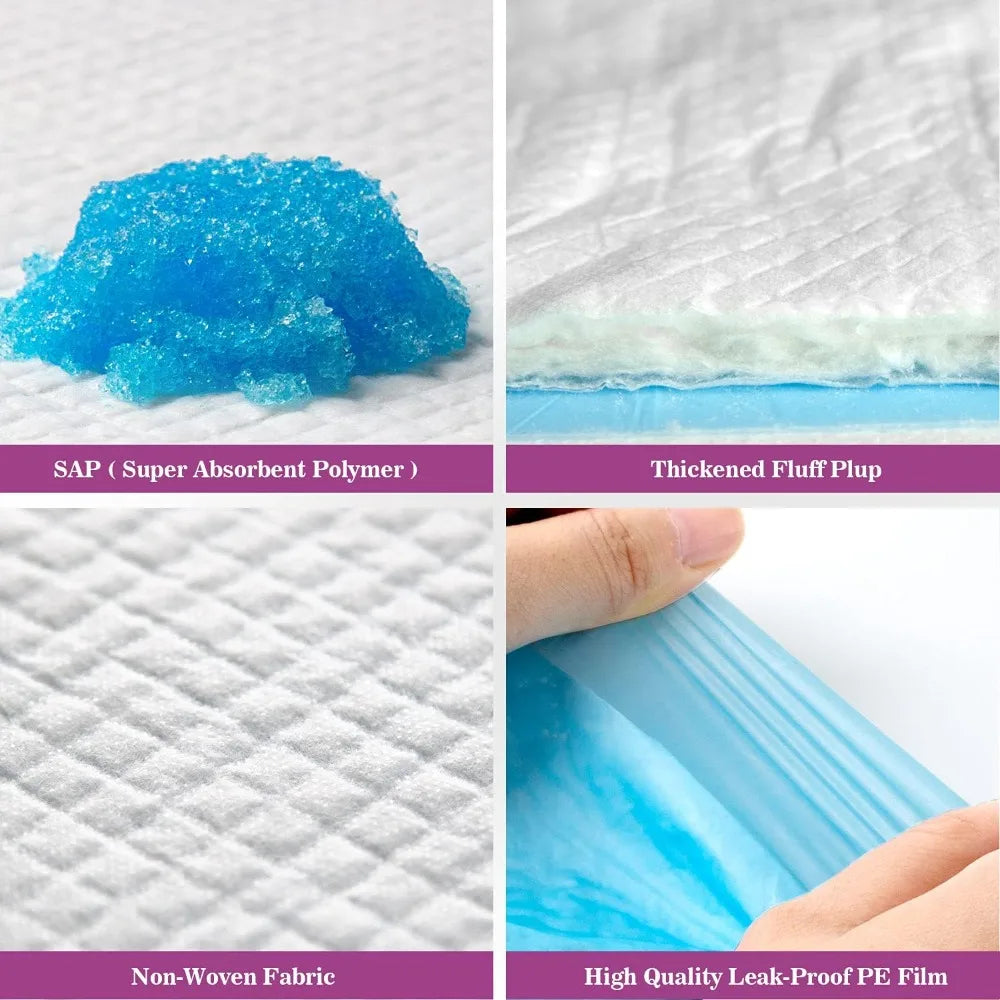 Large Dog Pee Pads 28" x 30"-50 Count, Super Absorbent & Leak-Proof, Disposable Puppy Training Pads