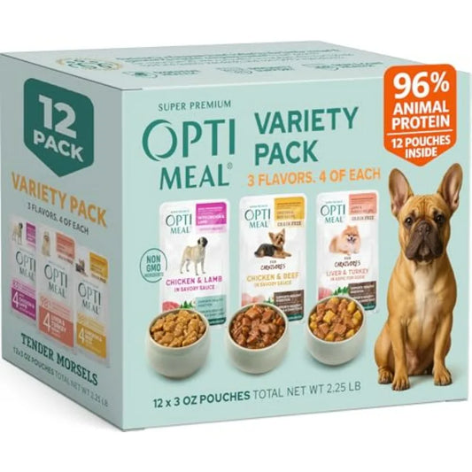 Wet Dog Food Small Breed Variety Pack - Grain Free Recipe High Protein Tender Morsels in Aspic Made with Natural Ingredients