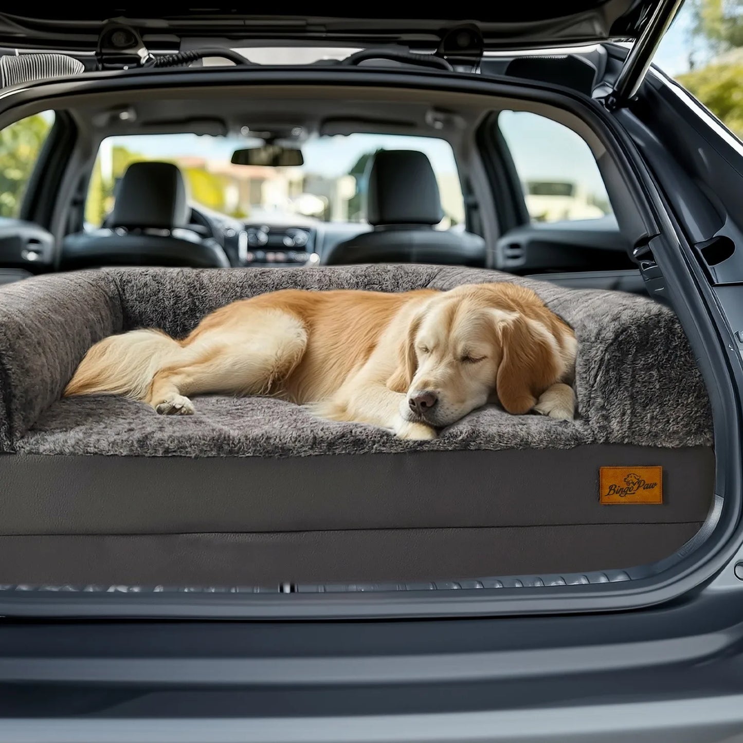 Foldable Human Dog Bed for Adult 2 in 1 Calming Large Dog Bed Washable Waterproof Dog Sofa Couch Bed Plush Cover Bolster Lounge