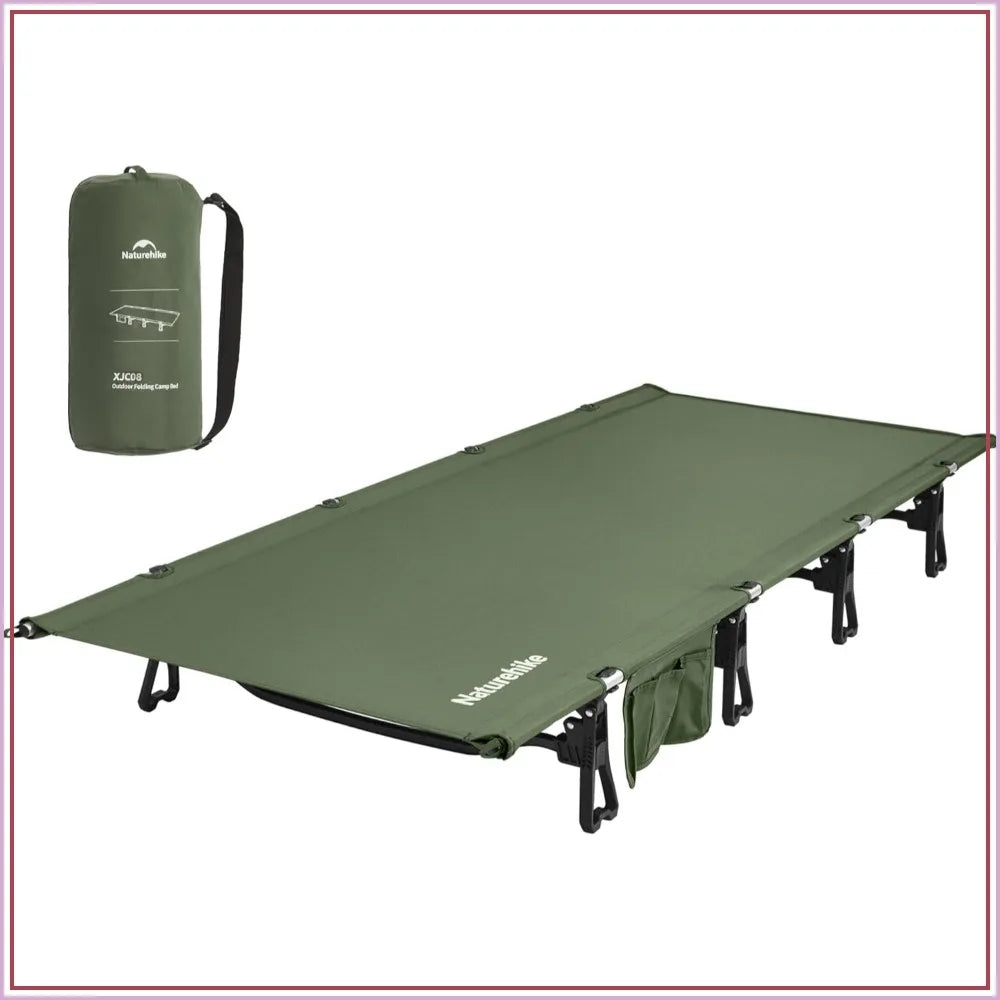 Extra Wide Camping Cot 29.5in, Folding Lightweight Bed for Adults, Portable Sleeping Cot for Outdoor Travel Backpacking