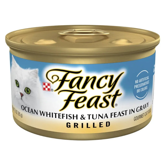 Grilled Kitten Food, Wet Cat Food, Whitefish and Tuna, 3 oz Cans, 24 Pack