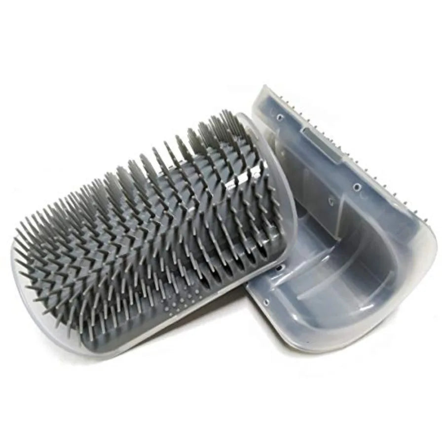 2 Pack Softer Self Groomer with Catnip Wall Corner Massage Comb Scratcher Grooming Brush Tool for Long and Short Fur Kitten Cat