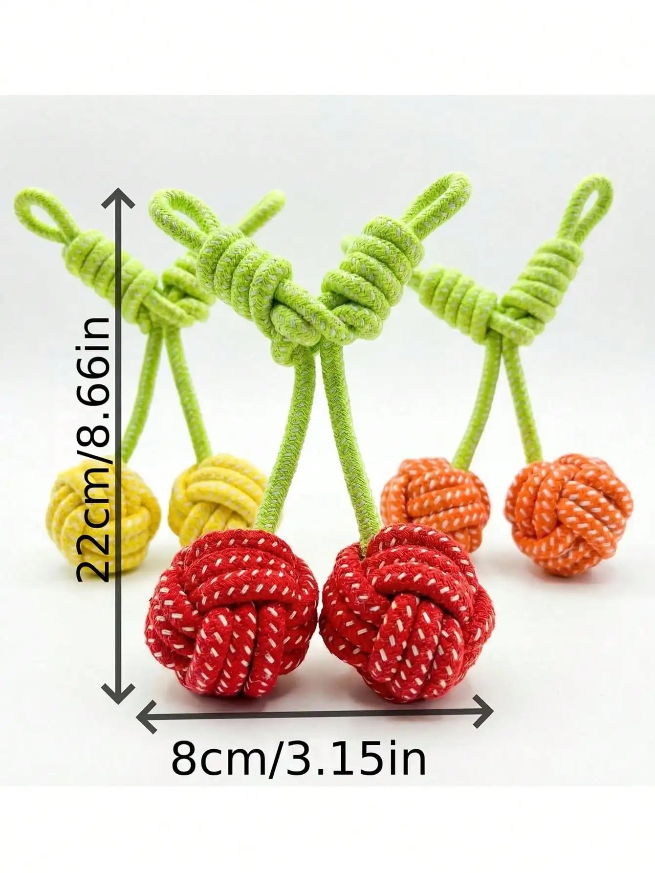 1pc Cute Cherry Dog Chew Toy, Durable Interactive Training Leash Toy, Suitable For Medium And Small Dogs Chewing And Interaction. Multi-Functional Chew Rope, For Indoor And Outdoor Training And Teeth Cleaning, Designed For He