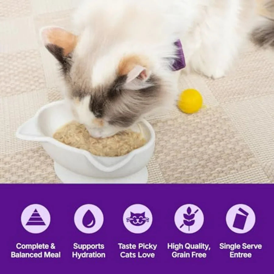 Appetizing Entrées Shredded and Mousse Variety Pack Adult Wet Cat Food, Natural, Protein-Rich, Grain-Free, Poultry Recipe Pack