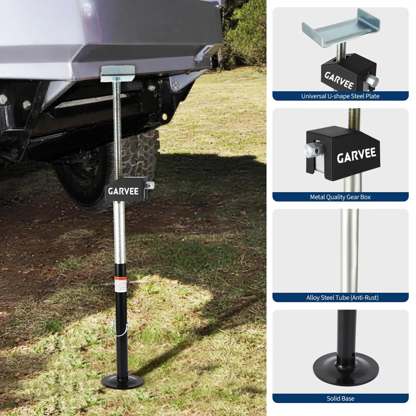 RV Slide Out Stabilizer Jacks Heavy Duty 5000 LB Adjustable 21-34in Quick Lift Drill Crank Support Travel Trailer RV Camper Stand