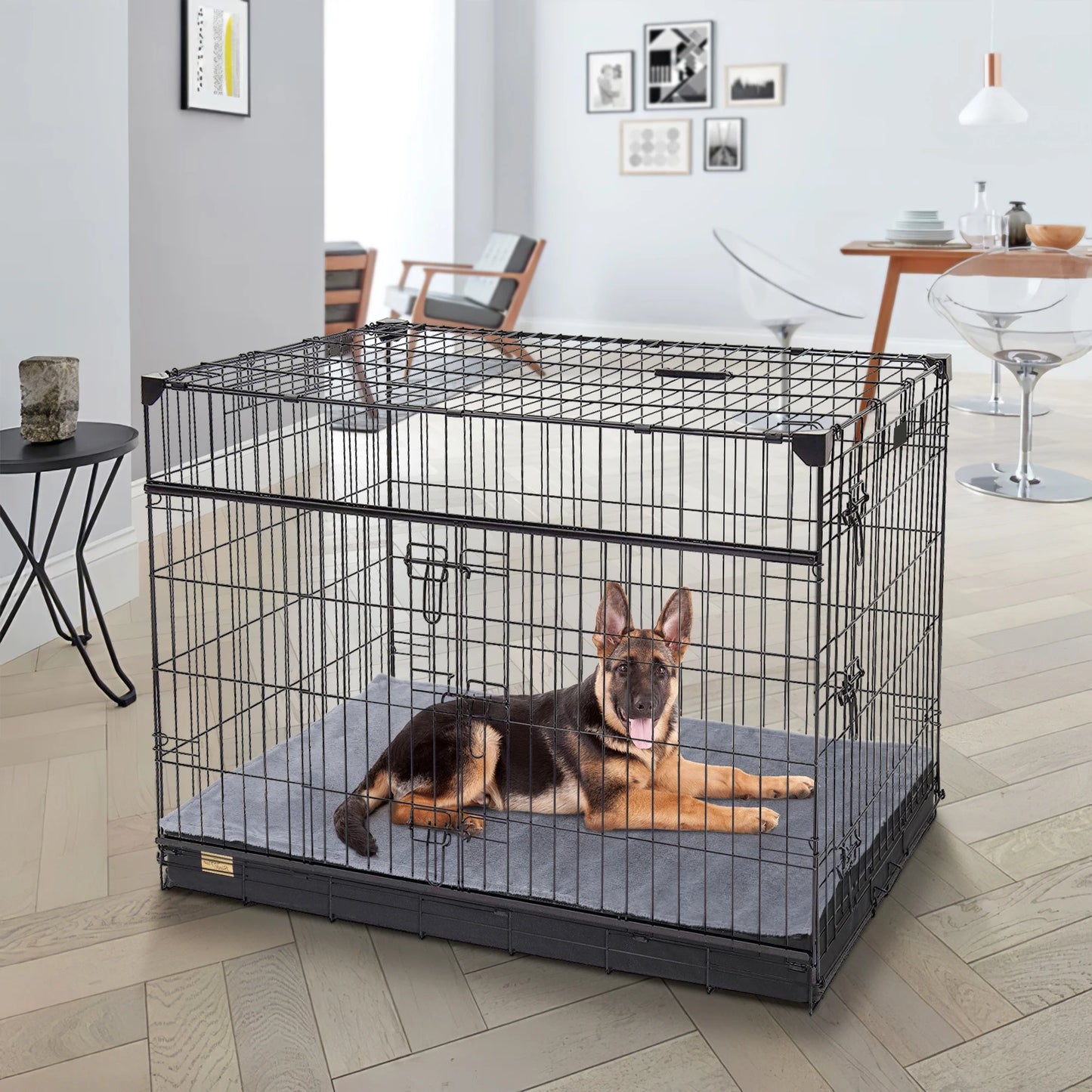 Large Orthopaedic Dog Bed Waterproof Cushion Pet Mattress 2 In 1 Pet Dog Crate Bed with Removable Washable Cover Indoor Outdoor