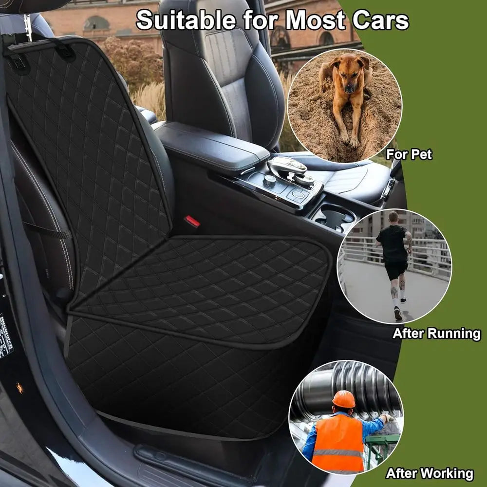 2 Packs Car Front Seat Cover for Dogs, Waterproof Pet Car Seat Protector, Nonslip Scratch-Proof Dog Seat Cover for Cars, Trucks