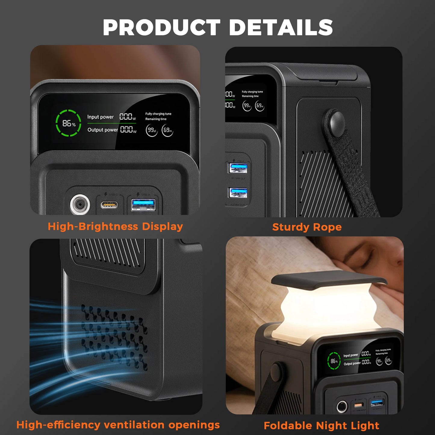 AP200 200W 192Wh Power Station Energy Storage Power Supply 60000mAh Portable Mobile Power Station Solar Generator Lifepo4 Battery