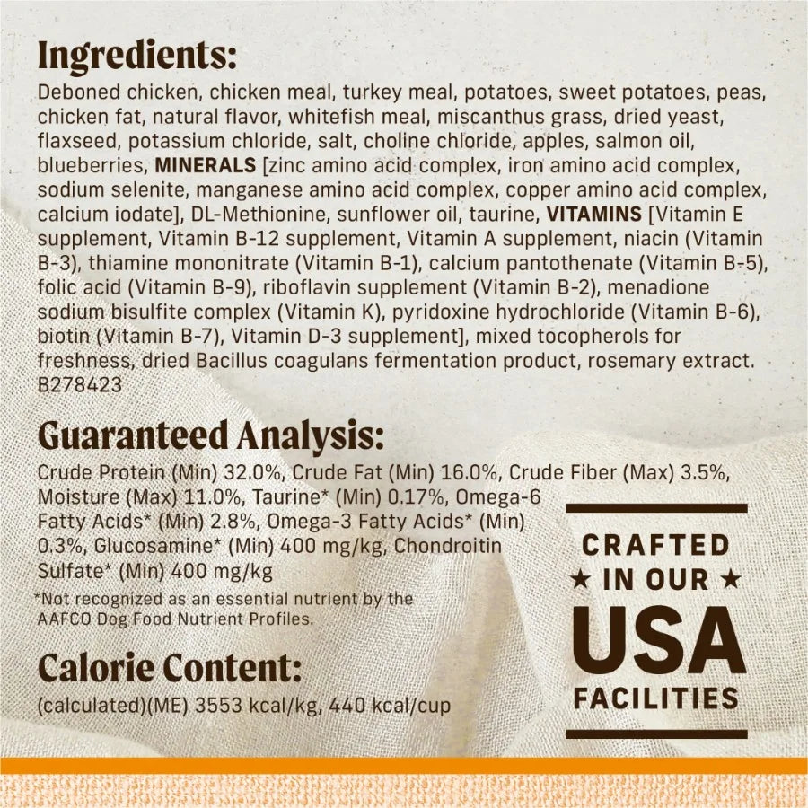 Premium Grain Free Dry Dog Food For Small Dogs, Real Chicken And Sweet Potato Kibble, 4.0 lb. Bag